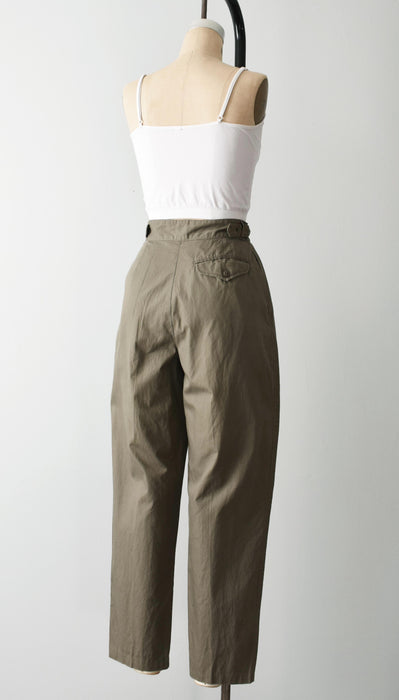 vintage olive buckle trousers (m)