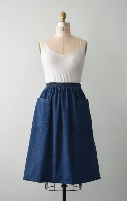 Denim Midi Skirt (m/l)