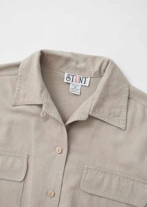 Raw Silk Button Up (s/m)