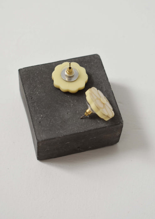 vintage floral mother of pearl earrings