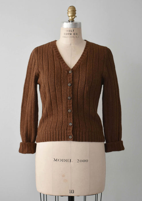 Vintage Silk Knit Cardigan (xs)