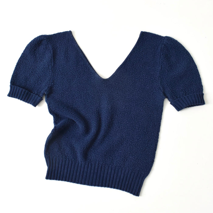 vintage blue cotton sweater (xs)