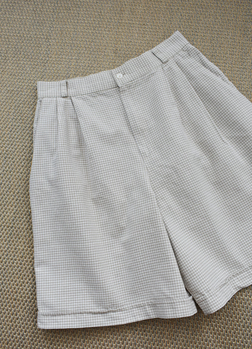 Oat Gingham Cotton Shorts (m)