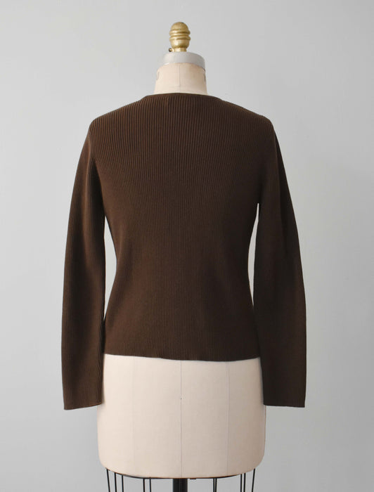 Vintage Ribbed Knit Top (s)