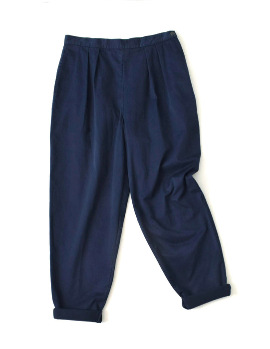 vintage navy cotton trousers (m)