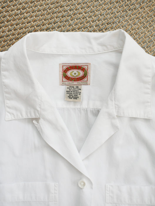 White Cotton Button Up (l)