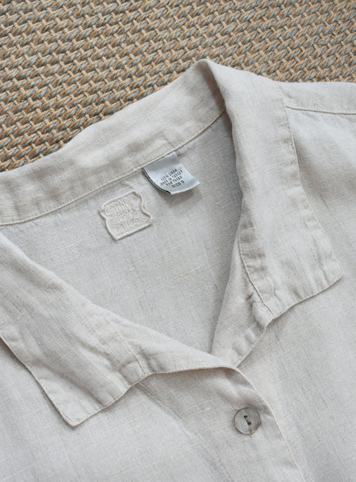 Ecru Linen Button Up (xl)