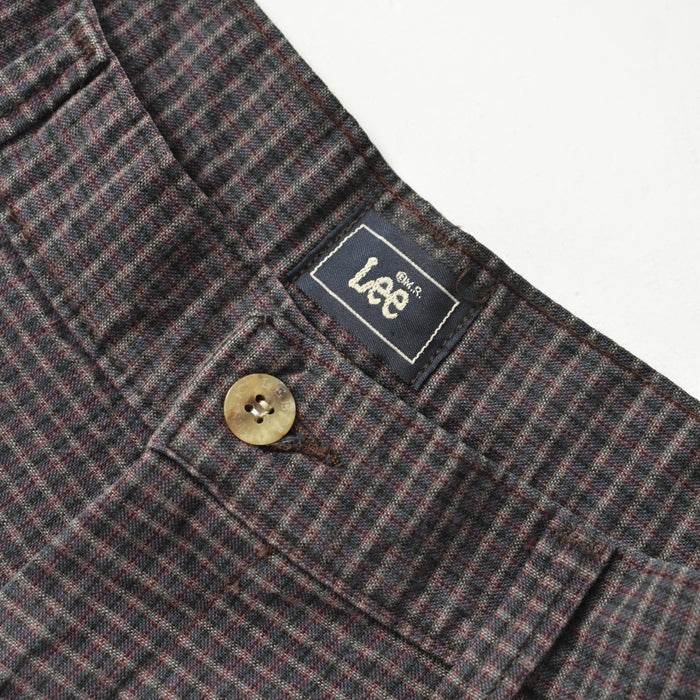 vintage check print trousers (l)