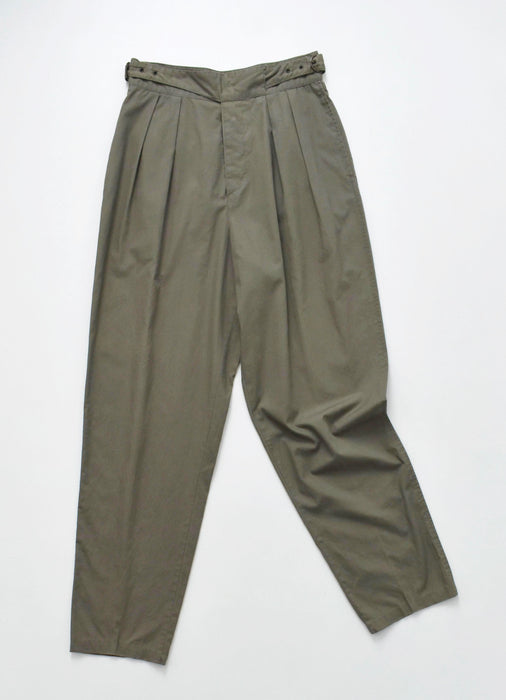 vintage olive buckle trousers (m)