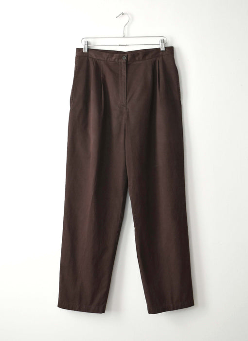 Vintage Brown Cotton Trousers (l)