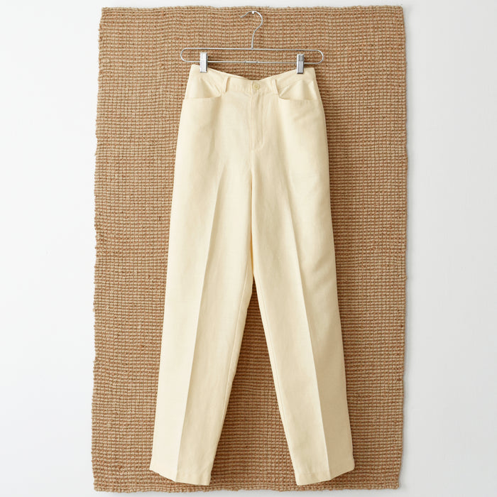 vintage butter linen pants (xs/s) - Improv Goods