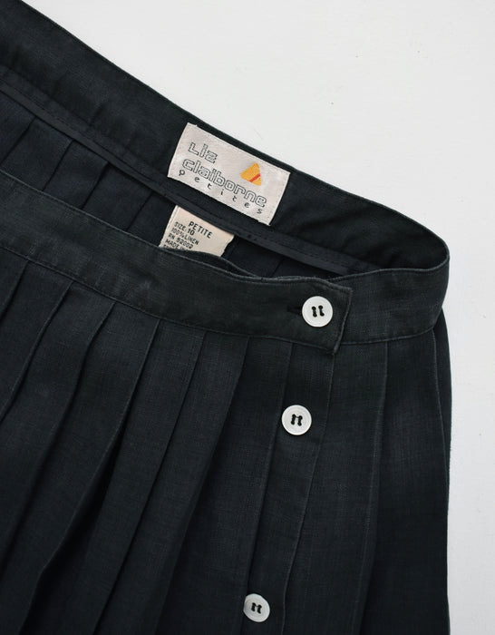 Linen Side Button Skirt (xs/s)