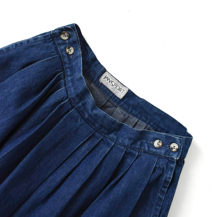 vintage full denim skirt (m)