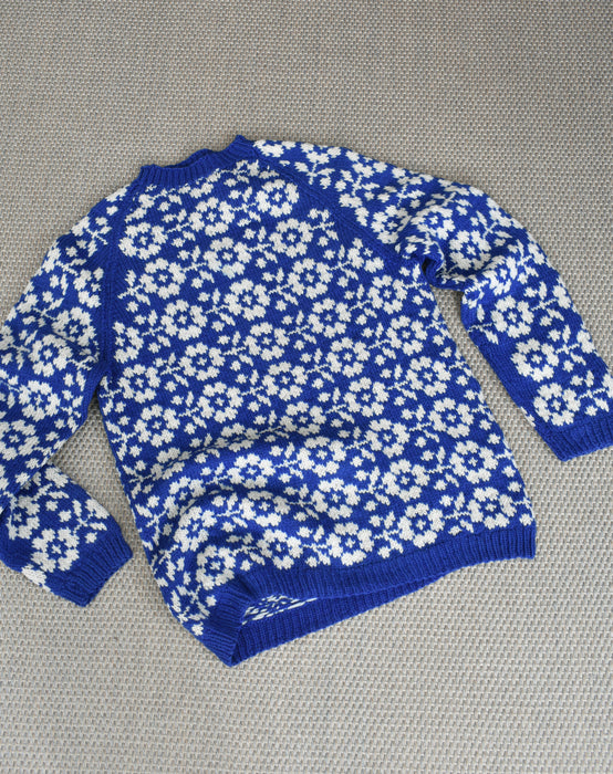 Vintage Floral Knit Sweater (s)