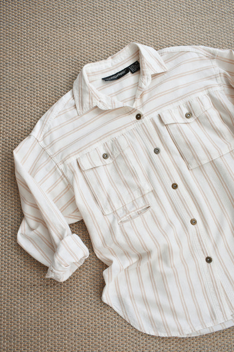 Wheat Stripe Button Up (m/l)