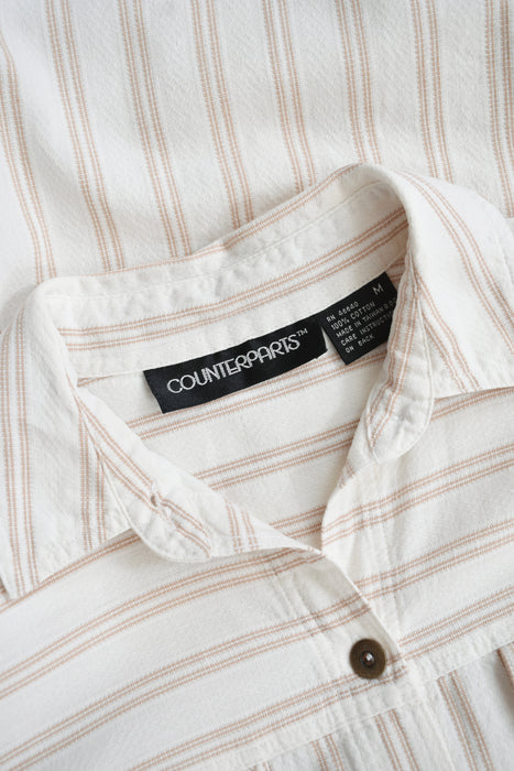 Wheat Stripe Button Up (m/l)