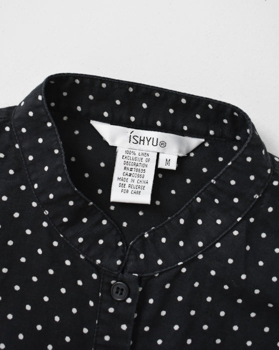 Polka Dot Linen Button Up (s/m)