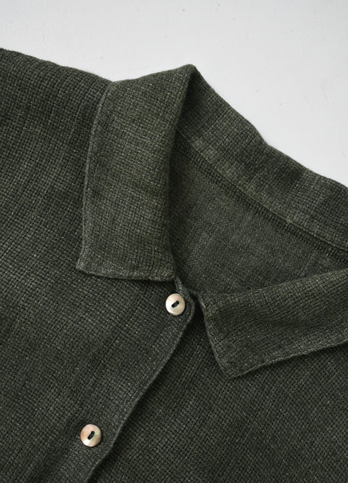 Moss Linen Gauze Button Up (m)