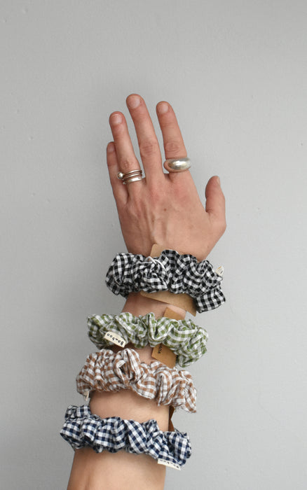 Gingham Cotton Scrunchie