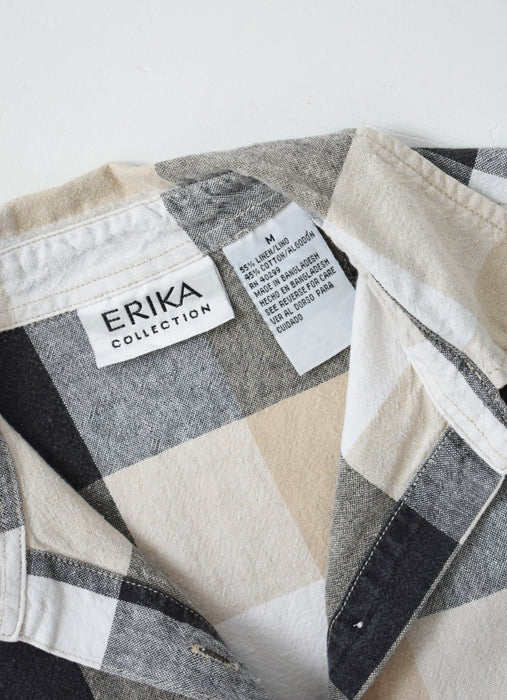Linen Check Button Up (m)