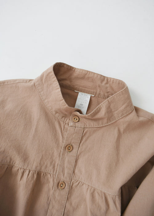 Almond Cotton Popover Top (l/xl)
