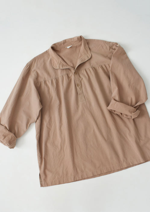 Almond Cotton Popover Top (l/xl)