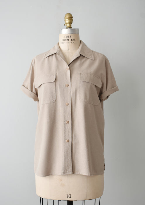 Raw Silk Button Up (s/m)