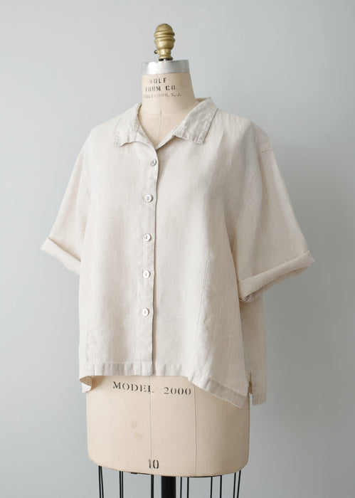 Ecru Linen Button Up (xl)