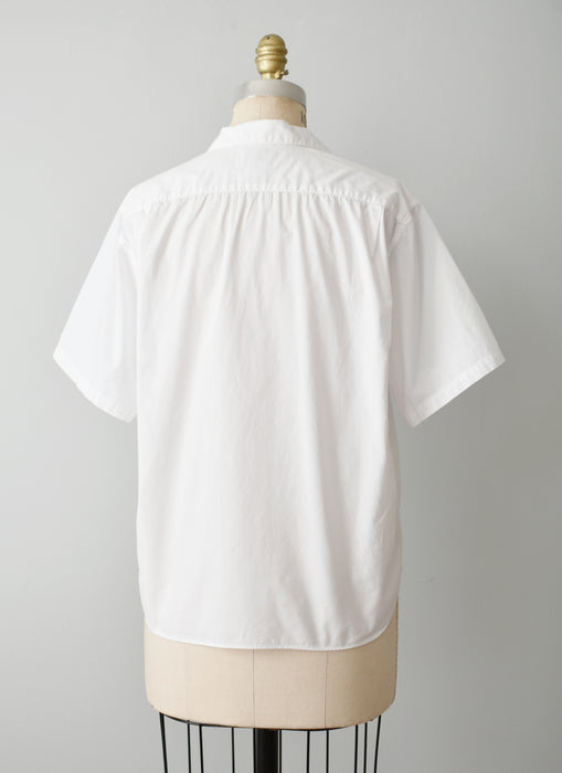 White Cotton Button Up (l)