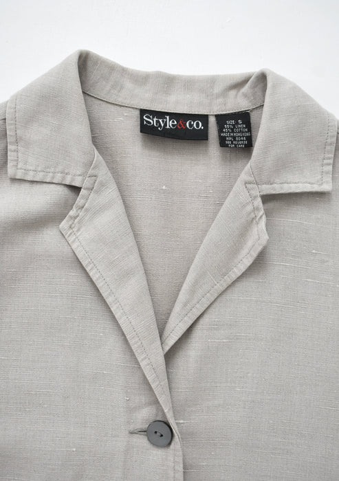 Oat Linen Utility Jacket (s/m)