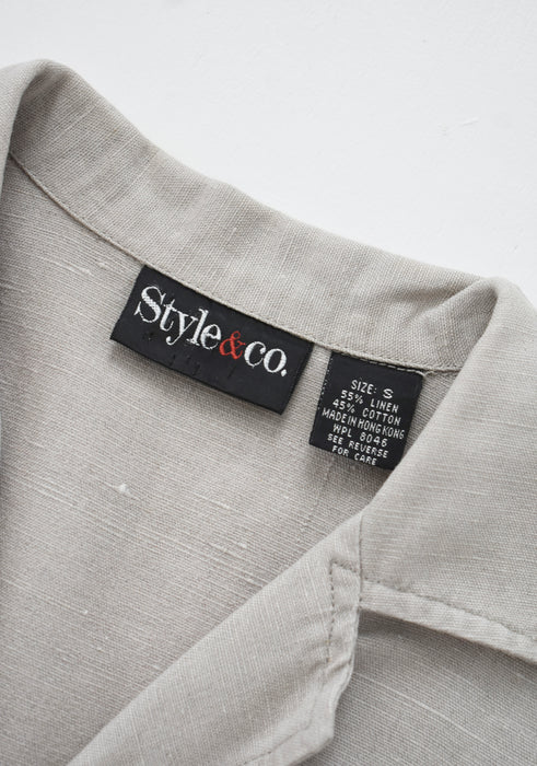 Oat Linen Utility Jacket (s/m)