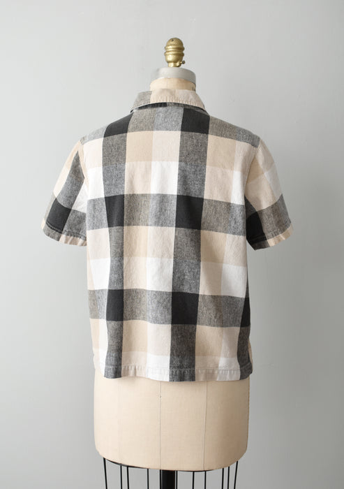 Linen Check Button Up (m)