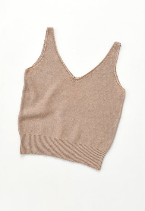 Beige Cotton Knit Tank (s)
