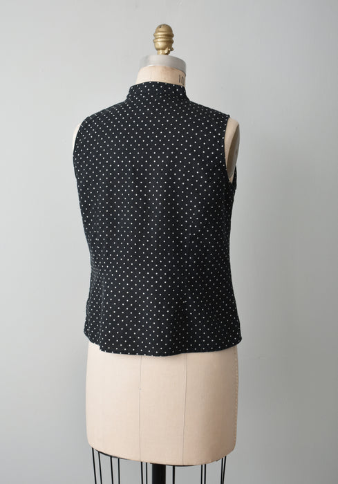Polka Dot Linen Button Up (s/m)