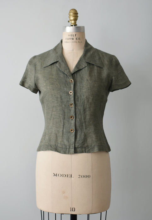 Thistle Linen Button Up (s)