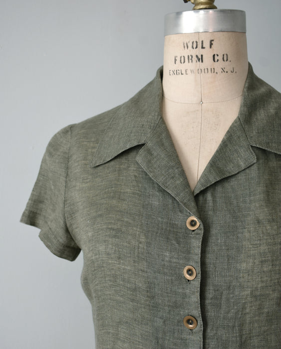 Thistle Linen Button Up (s)