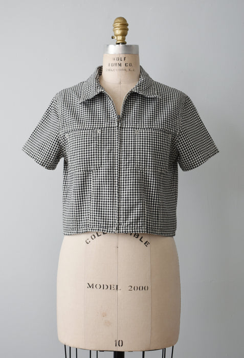 Cropped Gingham Top (s)