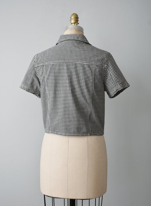 Cropped Gingham Top (s)