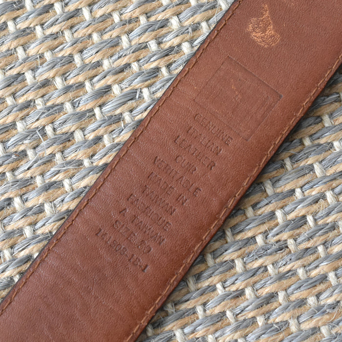 vintage brown leather belt (m)