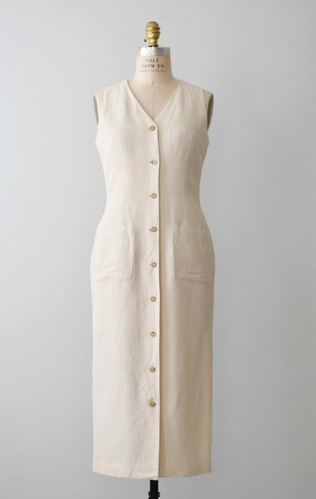 Vanilla Linen Dress (s)