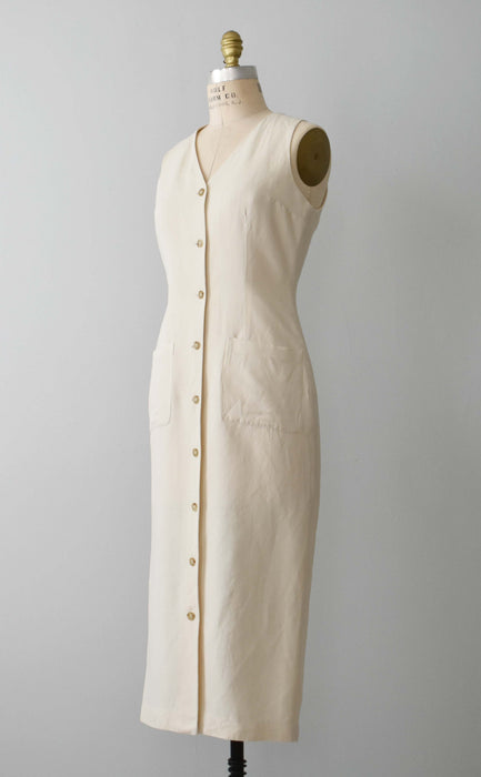 Vanilla Linen Dress (s)