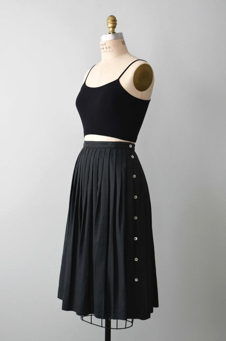 Linen Side Button Skirt (xs/s)