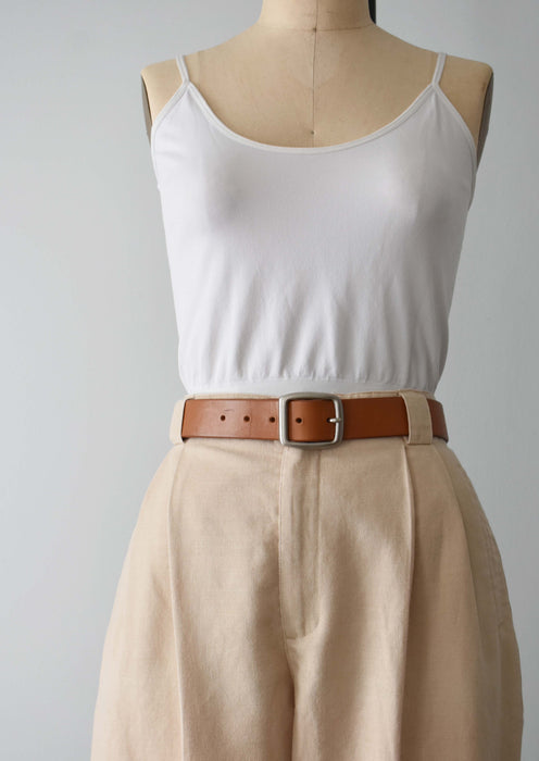 Cognac Leather Belt (l)