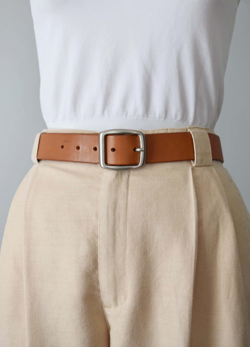Cognac Leather Belt (l)