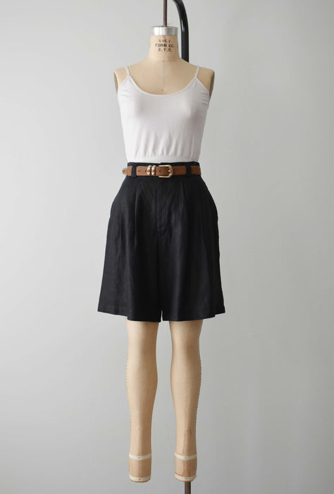 Black Linen Shorts (s/m)