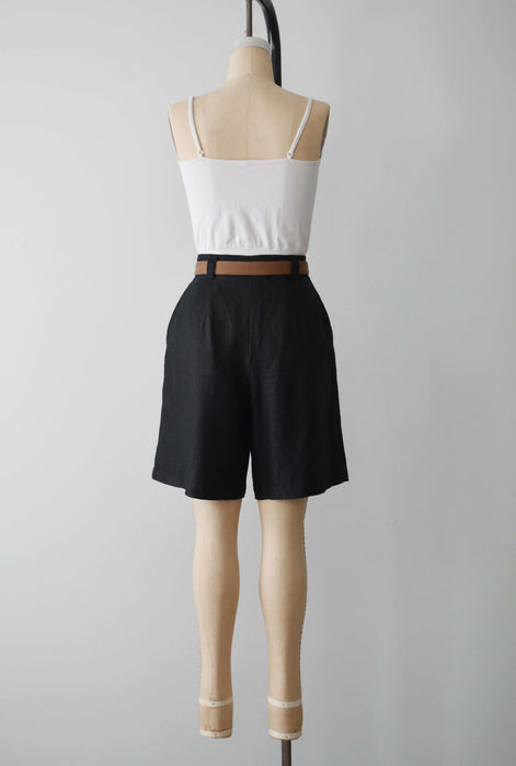 Black Linen Shorts (s/m)