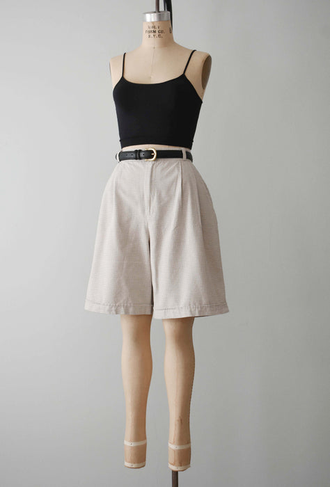 Oat Gingham Cotton Shorts (m)