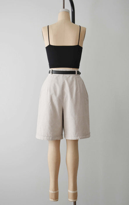 Oat Gingham Cotton Shorts (m)