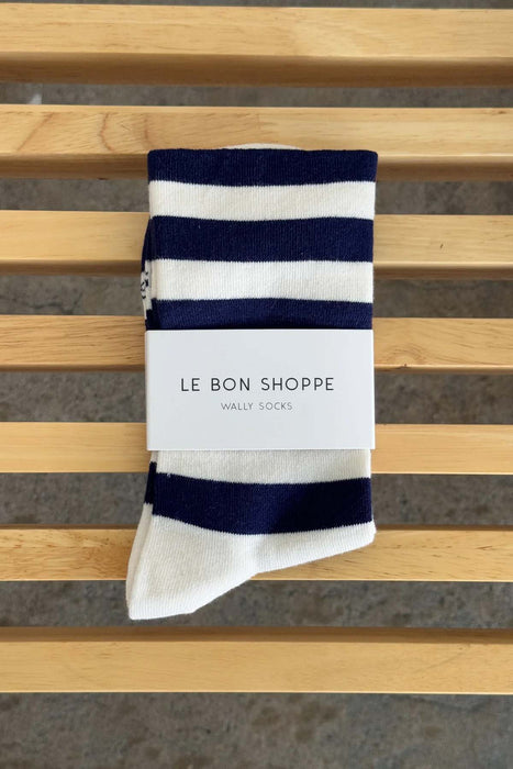Wally Socks / Navy Stripe