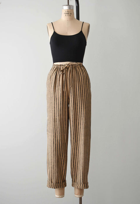 Raw Silk Stripe Pants (m/l)